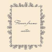 Illustration of a flower vector frame for photos and posters