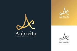 Minimal and Elegant Initial Letter A Logo Design with Handwriting Style. Handwritten Signature Logo for Identity vector