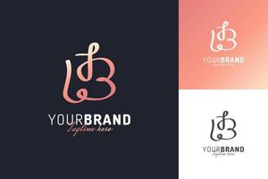 Minimal and Elegant Initial Letter B Logo Design with Handwriting Style. Handwritten Signature Logo for Identity vector
