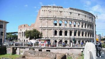 Coliseum, Colosseo, Rome antique in spring sunny day