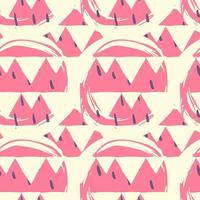 Abstract fruit seamless pattern. Creative colorful background with watermelon. Hand drawn doodle shapes. Vector illustration