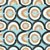 Abstract seamless pattern with brush stroke and marker. Hand drawn doodle shapes, marks and lines. Creative colorful background. Vector illustration