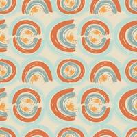 Abstract seamless pattern with brush stroke and marker. Hand drawn doodle shapes, marks and lines. Creative colorful background. Vector illustration