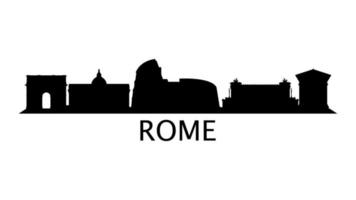 Rome skyline on white background
