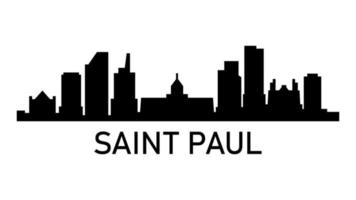Skyline von Saint Paul auf weißem Hintergrund