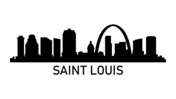 Skyline Saint Louis auf weißem Hintergrund video