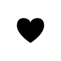 vector de icono de corazón. símbolo de amor perfecto. Signo del día de San Valentín, emblema aislado sobre fondo blanco con sombra, estilo plano para diseño gráfico y web, logotipo.