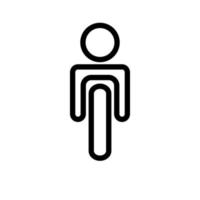 People icon, isolated. Flat design. vector