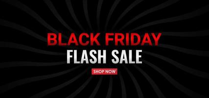 Black Friday Flash Sale banner background. Red and silver text with black background. Good for banner, poster, header website. vector illustration