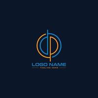 Creative DP initial letter logo design vector