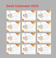 New Desk Calender Template 2022 vector