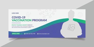 Covid-19 Vaccination Program Cover Template vector