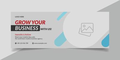 Grow Your Business With Us Cover Template vector