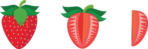 Strawberry colored icon. Vector illustration EPS10