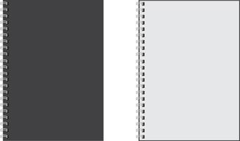 Notebook spiral mockup. Realistic vector