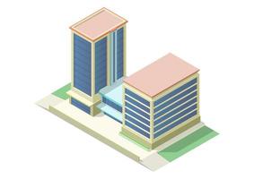 Isometric skyscraper building vector