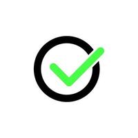 valid circle icon simple pictogram symbol vector