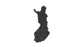 finland karta på en vit bakgrund video