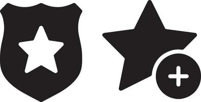 shield in star plus mark icon. vector