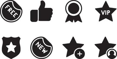 VIP star vote man plus sign mark icon vector