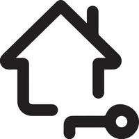 key house icon line. house icon on a white background vector