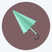 Umbrella Icon in trendy flat style isolated on soft blue background vector