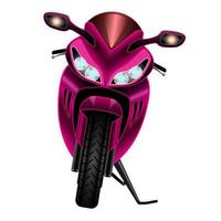 Motorbike front view realistic isolated vector