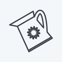 Watering Plants Icon in trendy line style isolated on soft blue background vector