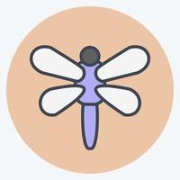 Firefly Icon in trendy color mate style isolated on soft blue background vector