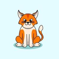 Cute cat mascot character illustration vector