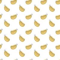 Bananas seamless pattern in trendy style. Banana endless background. Nature repeatable print. vector