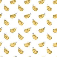 Bananas seamless pattern in trendy style. Banana endless background. Nature repeatable print. vector