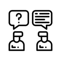 discussion line style icon. vector illustration for graphic design, website, app