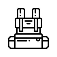 icono de estilo de línea de mochila. ilustración vectorial para diseño gráfico, sitio web, aplicación vector