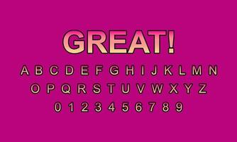 great style editable text effect vector