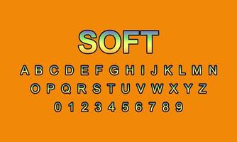 soft style editable text effect vector