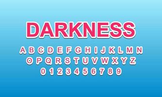 darkness style editable text effect vector