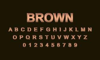 brown style editable text effect vector