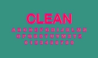 clean style editable text effect vector