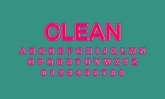 clean style editable text effect vector