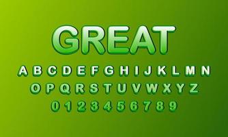 great style editable text effect vector
