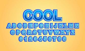 cool style editable text effect vector