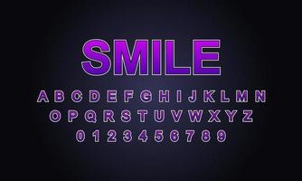 smile style editable text effect vector