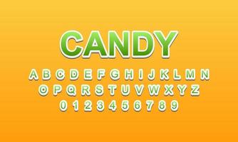 candy style editable text effect vector