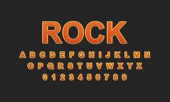 rock style editable text effect vector