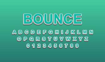 bounce style editable text effect vector