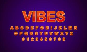 vibes style editable text effect vector