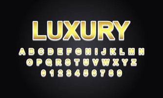 luxury style editable text effect vector