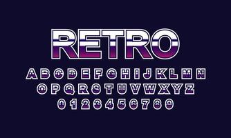 retro style editable text effect vector