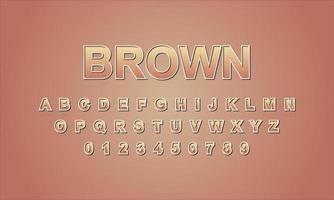 brown style editable text effect vector